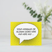 Carte Postale Voix Bubble Votre Modèle De Message (Debout devant)