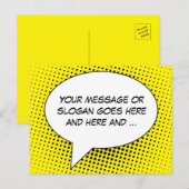 Carte Postale Voix Bubble Votre Modèle De Message (Devant / Derrière)