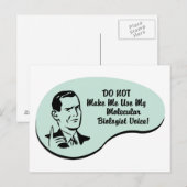 Carte Postale Voix de biologiste moléculaire (Devant / Derrière)