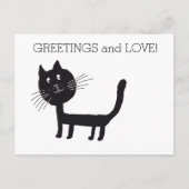 Carte postale Voix de chat Noires et Amour (Devant)