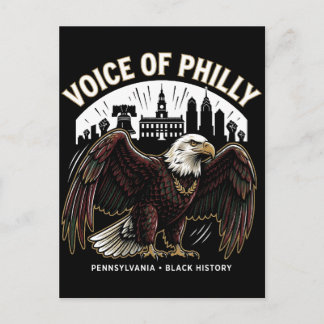 Carte Postale Voix de Philly aigle noir histoire patrimoine