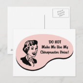 Carte Postale Voix du chiropraticien (Devant / Derrière)