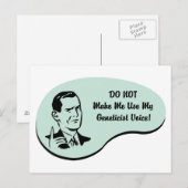 Carte Postale Voix généticienne (Devant / Derrière)