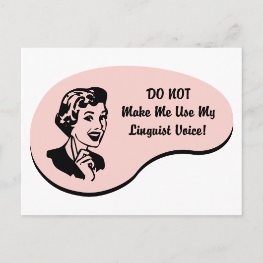 Carte Postale Voix linguistique (Devant)