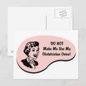 Carte Postale Voix obstétricienne (Devant / Derrière)