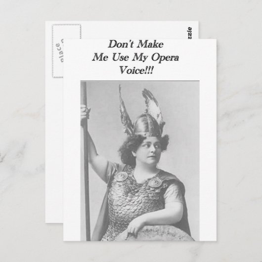 Carte Postale Voix opéra (Devant / Derrière)