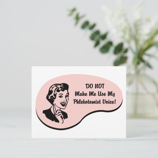 Carte Postale Voix phlébotomiste (Debout devant)