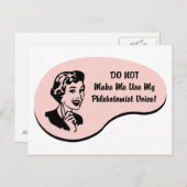 Carte Postale Voix phlébotomiste (Devant / Derrière)