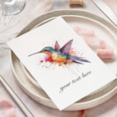 Carte Postale Vol coloré, aquarelle colibri personnalisé