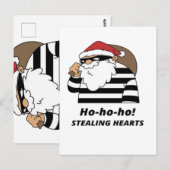 Carte Postale vol de cœur de Noël (Devant / Derrière)