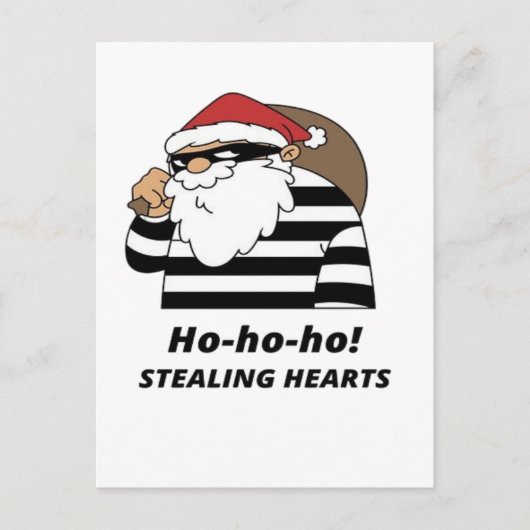 Carte Postale vol de cœur de Noël (Devant)