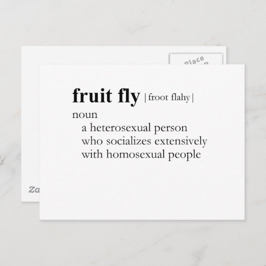 Carte Postale VOL DE FRUITS (définition) (Devant / Derrière)