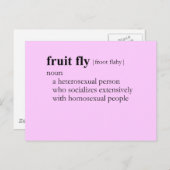 Carte Postale VOL DE FRUITS (définition) (Devant / Derrière)