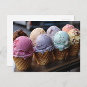 Carte Postale Vol de glace à la crème (Devant / Derrière)