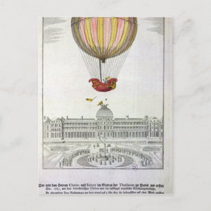 Carte Postale Vol de Jacques Charles et Nicholas Robert