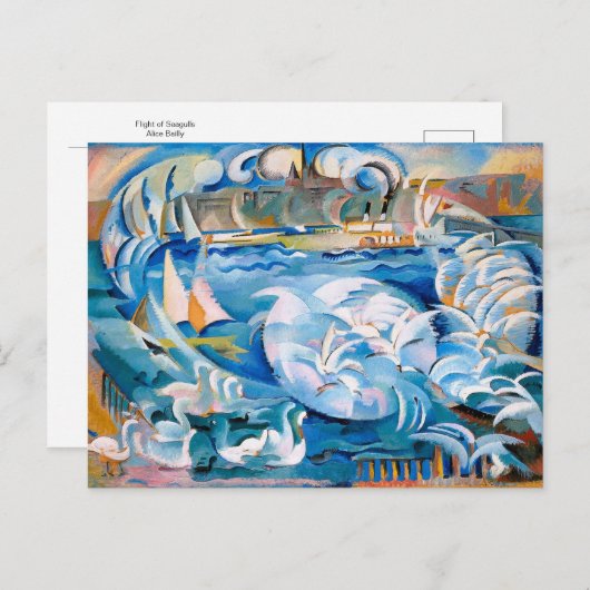 Carte Postale Vol de mouettes par Alice Bailly (Devant / Derrière)