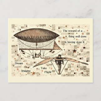 Carte Postale Vol de prise de Zeppelin