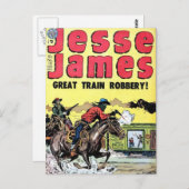 Carte Postale Vol de train de Jesse James (Devant / Derrière)