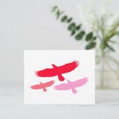 Carte Postale Vol de trois aigles (rouge) (Debout devant)