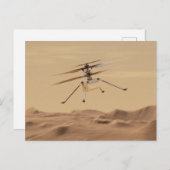 Carte Postale Vol d'hélicoptère Mars Ingéniity (Devant / Derrière)
