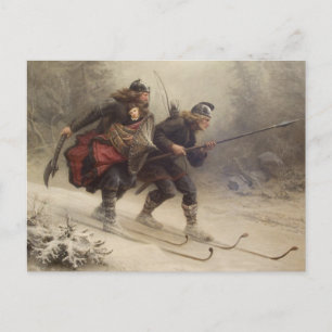 Carte Postale Vol du bébé roi