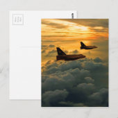 Carte Postale Vol du coucher de soleil de Lightning Electric (Devant / Derrière)