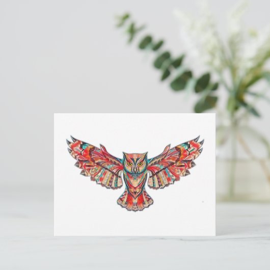 Carte Postale Vol du hibou (Debout devant)