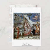 Carte Postale Vol En Egypte Par Giotto Di Bondone (Devant / Derrière)