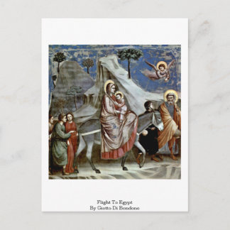 Carte Postale Vol En Egypte Par Giotto Di Bondone