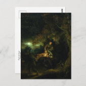 Carte Postale Vol en Egypte par Rembrandt Postcard (Devant / Derrière)