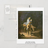 Carte Postale Vol En Egypte Par Rembrandt Van Rijn (Devant / Derrière)