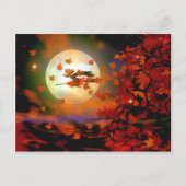 Carte Postale Vol Halloween Witch (Devant)