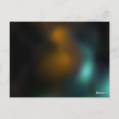 Carte Postale Vol libellule lumineuse verte (Dos)