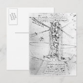 Carte Postale Vol oiseau-à ailes verticalement debout (Devant / Derrière)