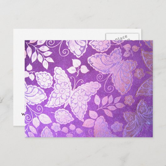 Carte Postale vol par papillon (Devant / Derrière)