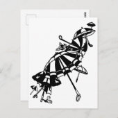 Carte Postale vol Parasols parapluies Illustration de l'art de l (Devant / Derrière)