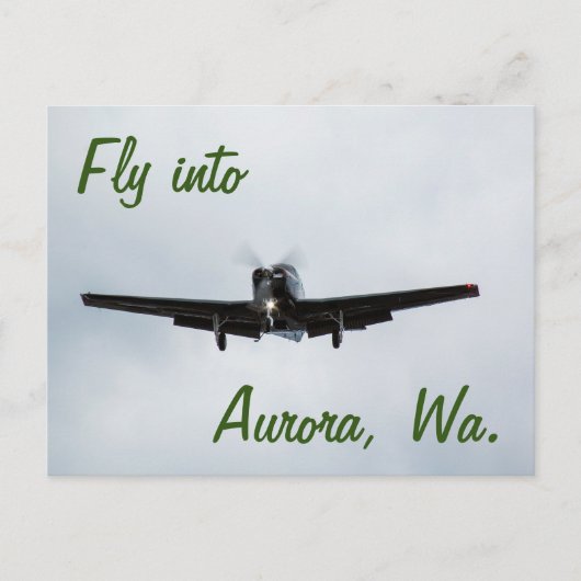Carte Postale Vol vers Aurora, Washington (Devant)