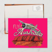 Carte Postale Vol vers l'Australie (Devant / Derrière)