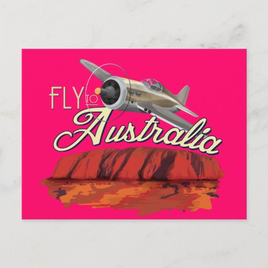 Carte Postale Vol vers l'Australie (Devant)