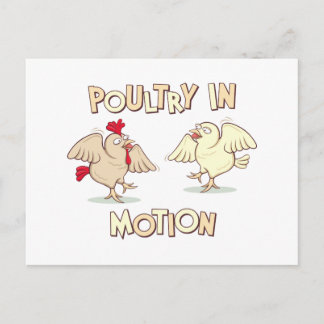 Carte Postale Volaille en mouvement