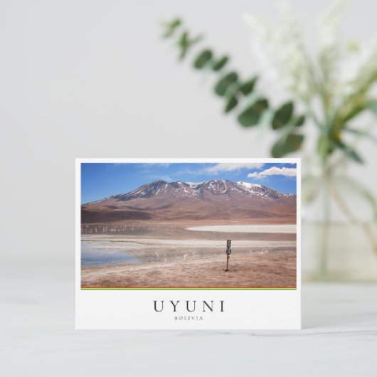 Carte Postale Volcan dans un paysage d'Altiplano, Uyuni, Bolivie (Debout devant)