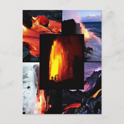 Carte Postale volcan de lave hawaïen (Devant)