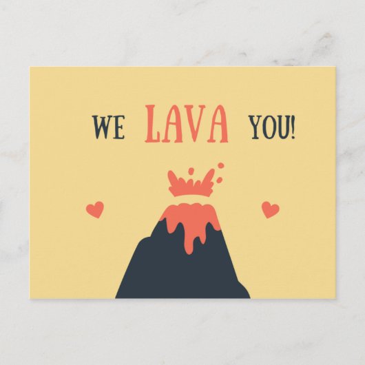 Carte Postale Volcan Drôle (Devant)