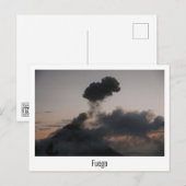 Carte Postale Volcan Fuego au Guatemala au coucher du soleil (Devant / Derrière)