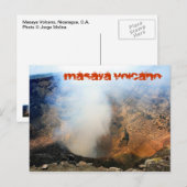 Carte Postale Volcan Masaya, Nicaragua, C.A. (Devant / Derrière)