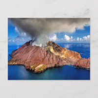 Volcan néo-zélandais, île blanche