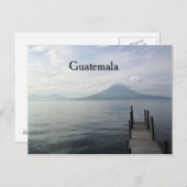 Carte Postale Volcan par le lac Atitlan Guatemala (Devant / Derrière)