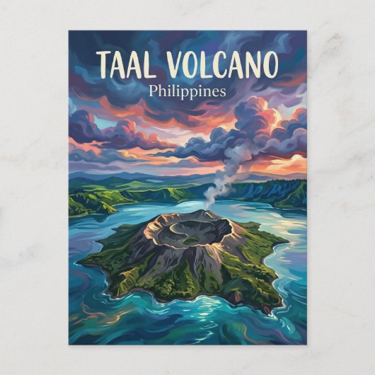 Carte Postale Volcan Taal Philippines (Devant)