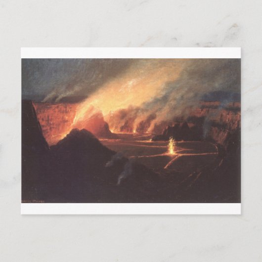 Carte Postale Volcan, vers 1880 Hawaii (Devant)
