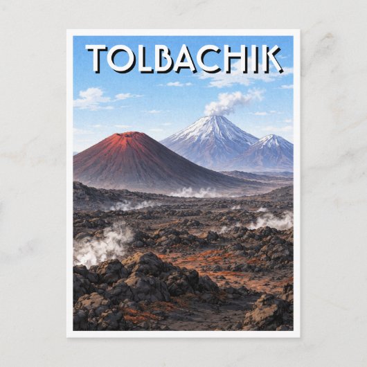 Carte Postale Volcans Tolbachik Russie (Devant)
